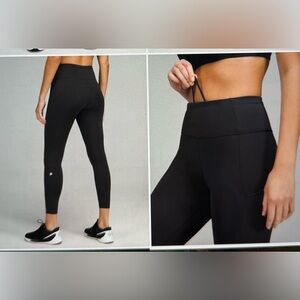 Black Lululemon Fast & Free Reflective High Rise Leggings